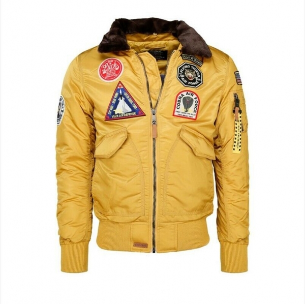 TOP GUN FLIEGERJACKE mit Pelzkragen ′FLYING TIGERS′