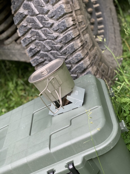 US Army Edelstahl Trinkbecher zur Feldflasche gebr.