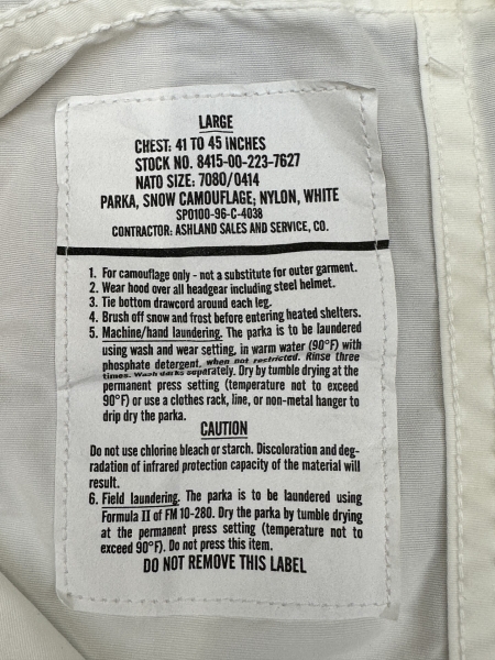 US Army Schneetarn Parka