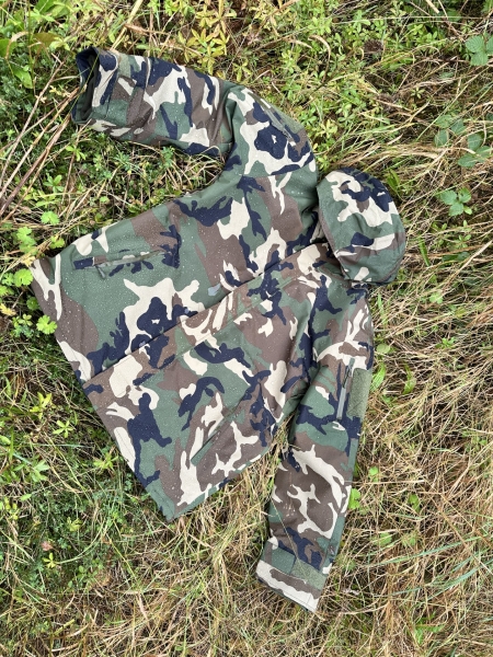 US Cold Wet Weather Parka mit Fleecejacke GEN.II Woodland Camouflage