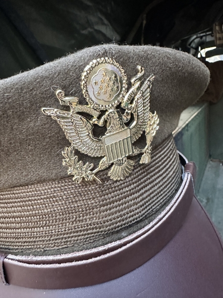 US ARMY OFFIZIER VISOR HAT Schirmmütze OD (REPRO)