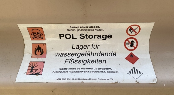US ARMY FUEL CAN POL STORAGE BOX