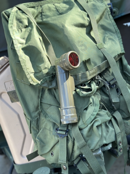 US ARMY FULTON "D" ANGLE HEAD FLASHLIGHT OD