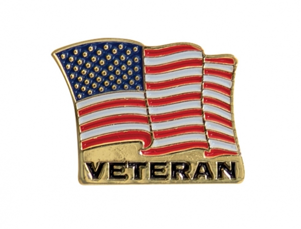 US Veteran USA Flag Pin