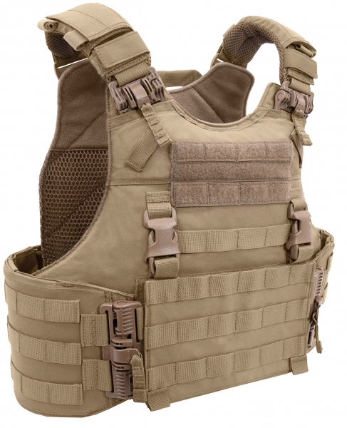 Warrior Assault System Quad Release Molle Plate Carrier Coyote