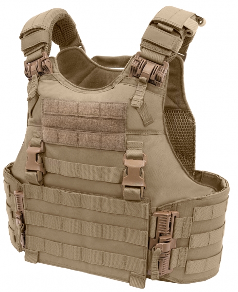 Warrior Assault System Quad Release Molle Plate Carrier Coyote