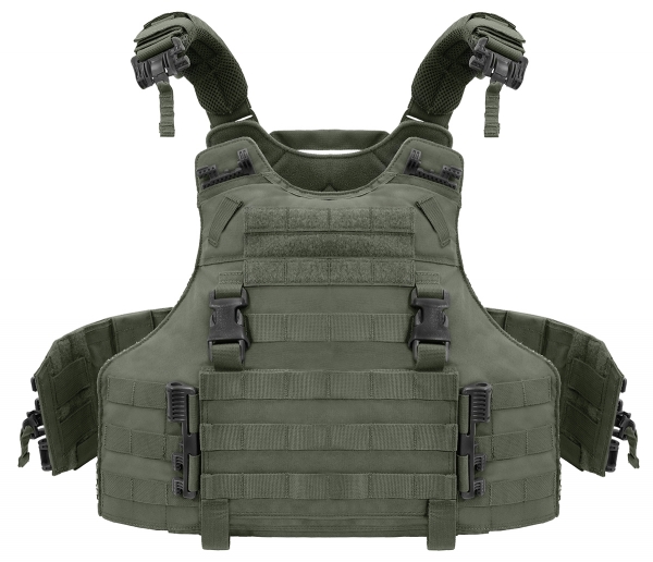 Warrior Assault System Quad Release Molle Plate Carrier Oliv Green