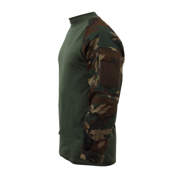 US Woodland Camouflage Military Combat Shirt