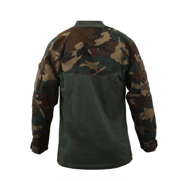 US Woodland Camouflage Military Combat Shirt