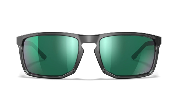WileyX Axe Captivate Polarized Green Mirror/ Gloss Crystal Grey
