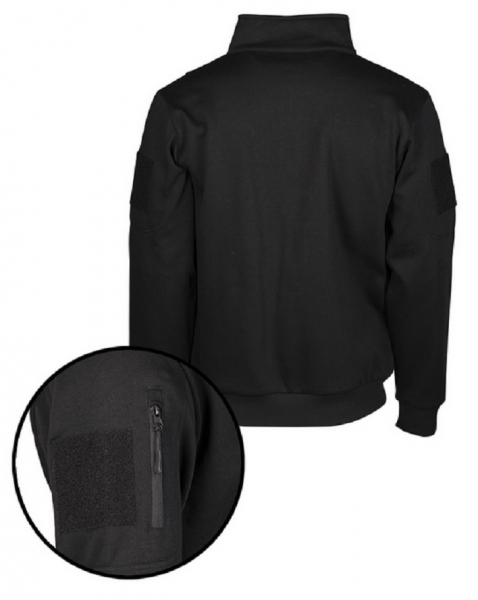 TACTICAL SWEATSHIRT MIT ZIPPER BLACK