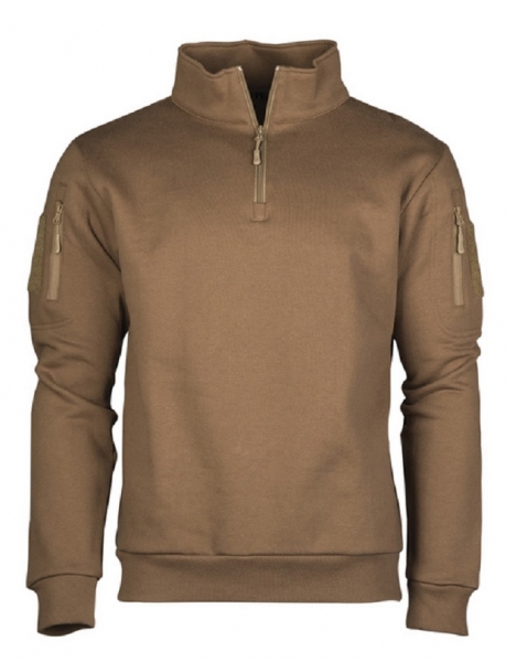 TACTICAL SWEATSHIRT MIT ZIPPER DARK COYOTE