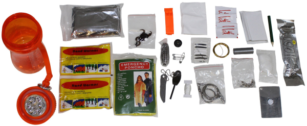 Survival Überlebensset "EXTREM" 34-teilig mit wasserdichter Box