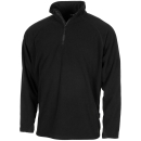 Troyer Shirt Microfleece langarm schwarz 200 g/m²