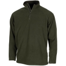 Troyer Shirt Microfleece langarm Oliv 200 g/m²