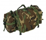 US Army Main Pack w 2 Sustainment MOLLE woodland camouflage Taschen